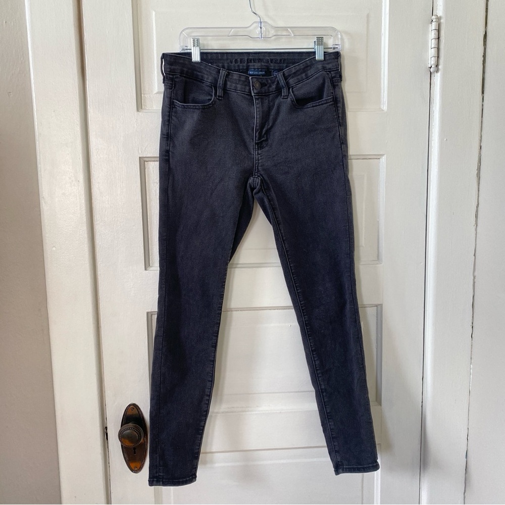 AMERICAN EAGLE Next Level Stretch Black Skinny Denim Jeans Women's Size 6